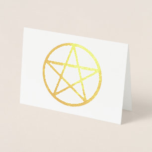Grußkarte für metallisches Pentagramm Folienkarte