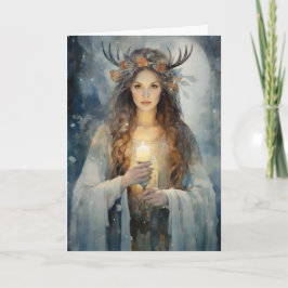 Grußkarte für mystisches Weihnachten Dankeskarte