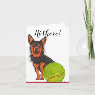 Grußkarte für niedliche und liebliche Chorkie-Hund Karte