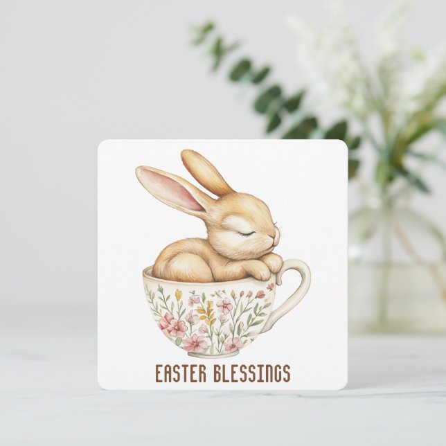Grußkarte für Ostern Dankeskarte (Stehend Vorderseite)