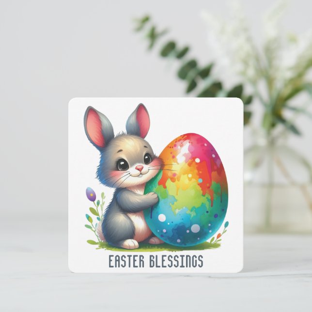 Grußkarte für Ostern Dankeskarte (Stehend Vorderseite)