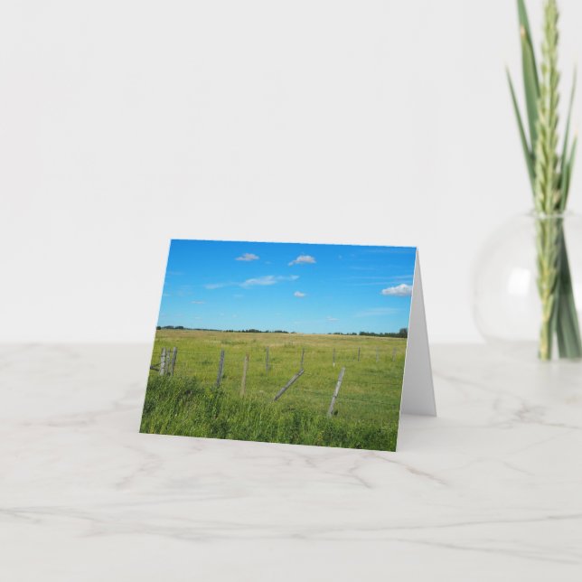 Grusskarte für Präriefzäune und Blauer Himmel Karte (Vorderseite)