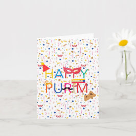 Grußkarte für Purim Karte