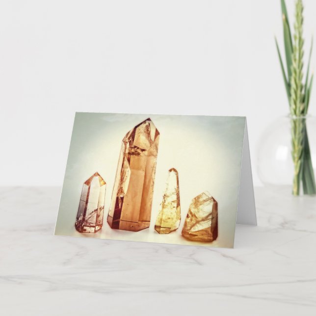 Grußkarte für Quarz Crystal Point Karte (Vorderseite)