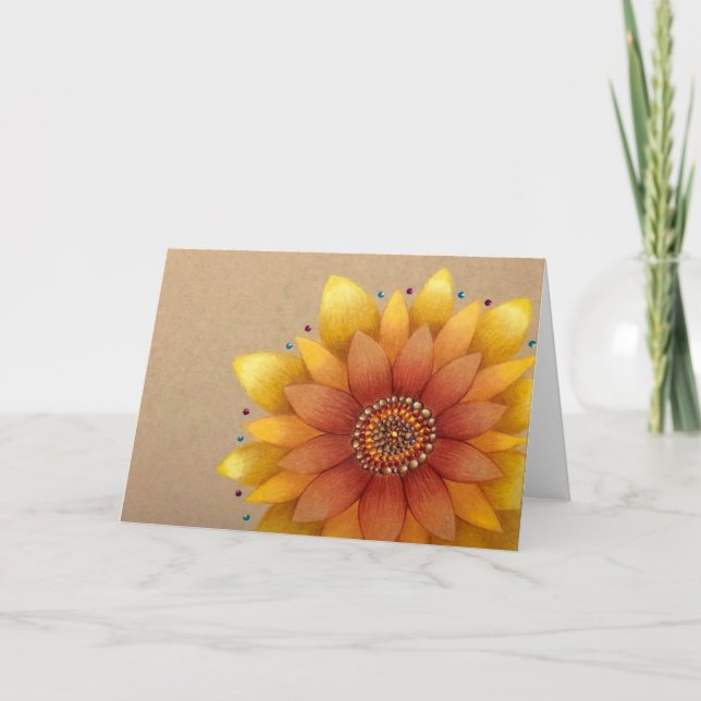 Grußkarte für Sonnenblumen Karte (Vorderseite)