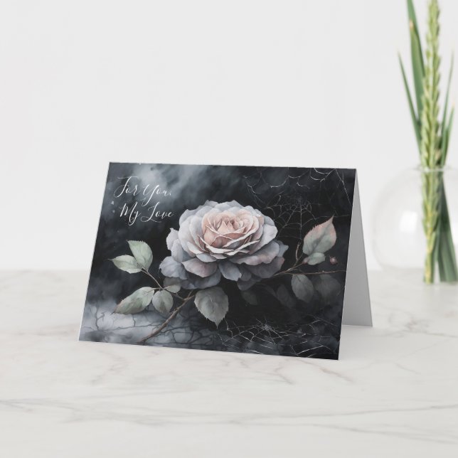 Grußkarte für Spike Web und Rose Karte (Vorderseite)