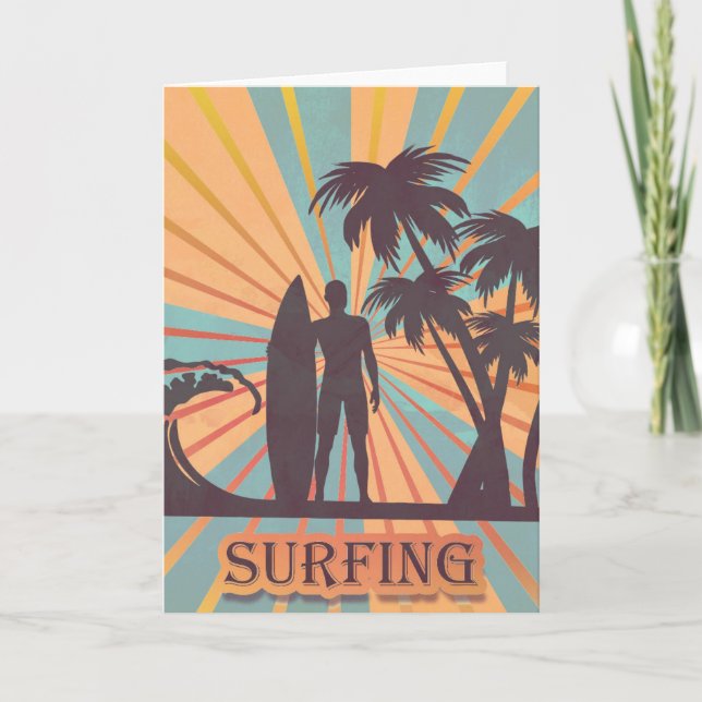 Grußkarte für Surfer-Typ Karte (Vorderseite)