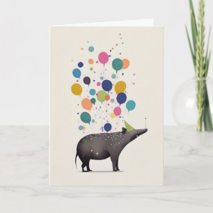 Grußkarte für Tapir Celebration Karte