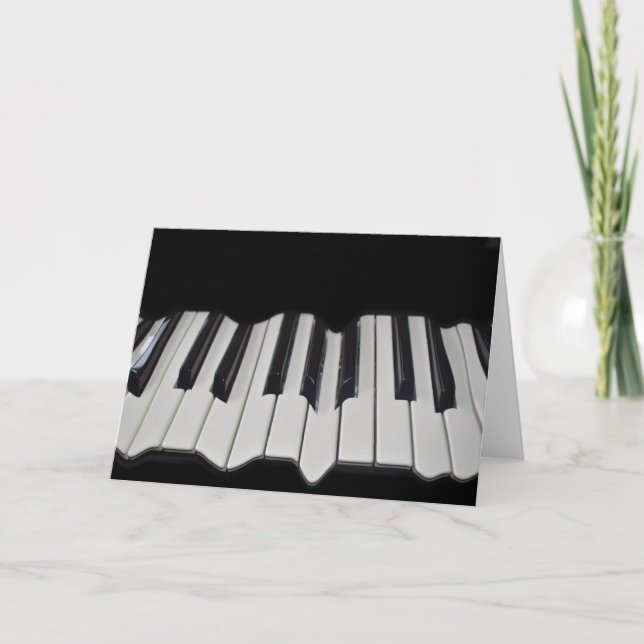 Grußkarte für verworfene Piano-Schlüssel Karte (Vorderseite)