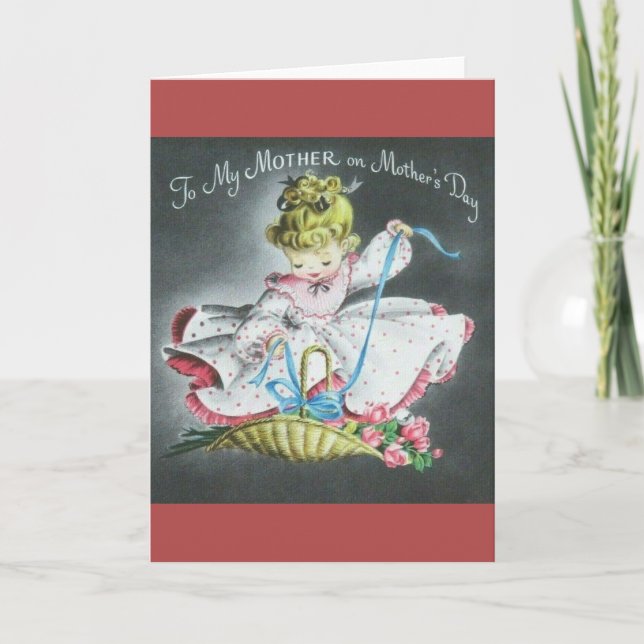 Grußkarte für Vintage Mutter Karte (Vorderseite)