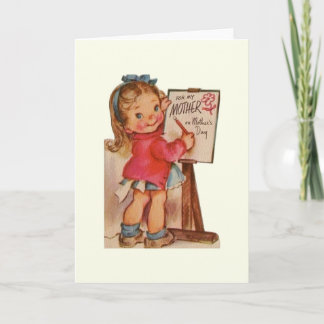 Grußkarte für Vintage Mutter Karte