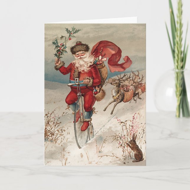 Grußkarte für Vintages Weihnachten (Vorderseite)