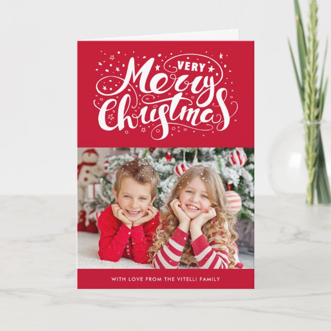 Grußkarte für Weihnachten Foto (Vorderseite)