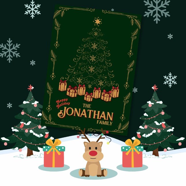 Grußkarte für Weihnachtsbaum im Happy Holiday Einladung (Von Creator hochgeladen)