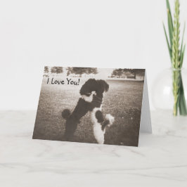 Grußkarte für Welpe-Liebe Karte