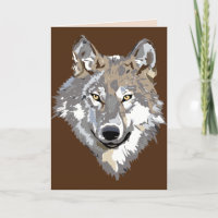 Grußkarte für Wolf