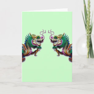 Grußkarte für zwei Drachen Karte