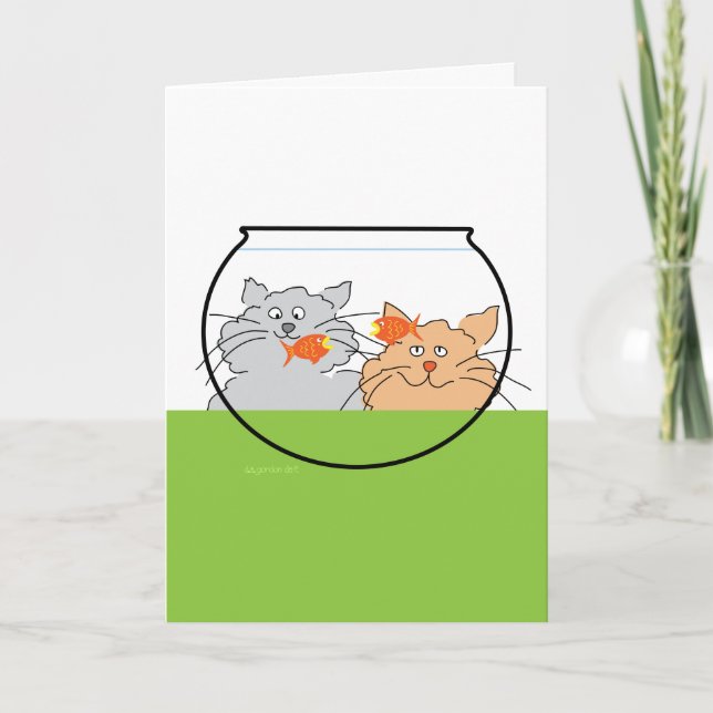 Grußkarte für zwei Katzen Karte (Vorderseite)