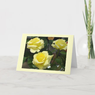Grußkarte Gelb Rose Karte