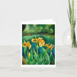 Grußkarte Gelbe Blumen Dankeskarte