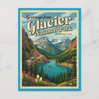 Grußkarte Glacier-Nationalpark Wilderness Postkarte