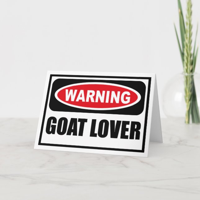Grußkarte "GOAT LOVER" warnen Karte (Vorderseite)
