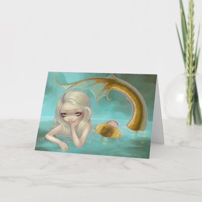 Grußkarte "Golden Mermaid" Karte (Vorderseite)