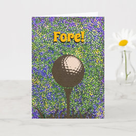 Grußkarte - Golfball im T-Shirt Karte
