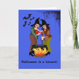 Grußkarte - Halloween, etwas Brewin' Karte