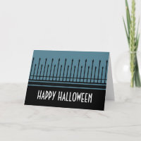 Grußkarte Halloween Gate Card, blau
