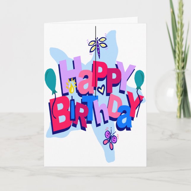 Grußkarte - Happy Birthday Karte (Vorderseite)