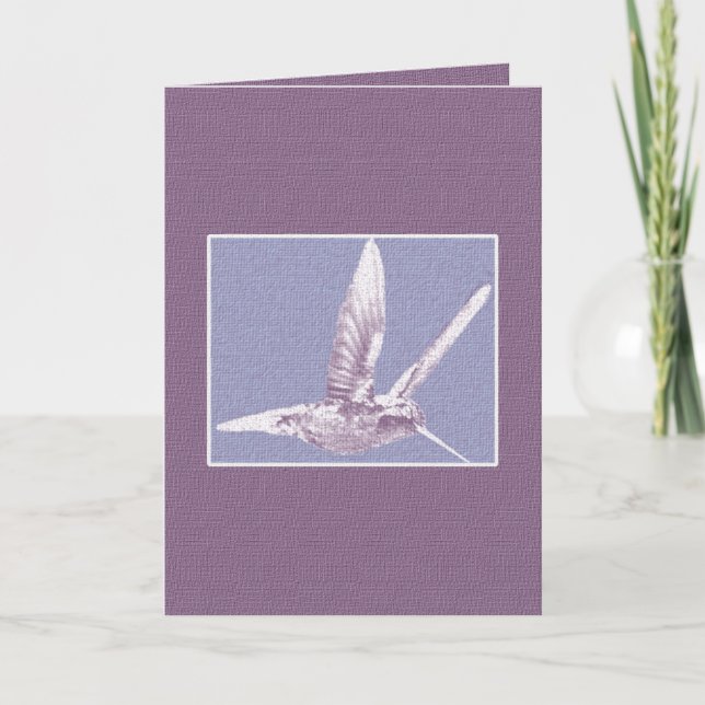 Grußkarte "Happy Easter Hummingbird" Karte (Vorderseite)