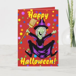 Grußkarte "Happy Hexe Halloween" Karte