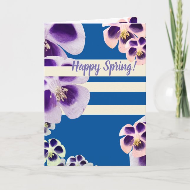 Grußkarte "Happy Spring Floral" Karte (Vorderseite)