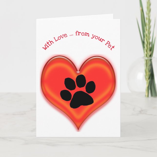 Grußkarte - Haustiervalentine Karte (Vorderseite)