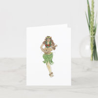 Grußkarte "Hula Girl"