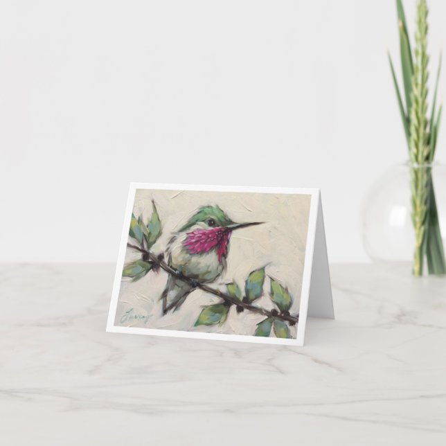 Grußkarte - Hummingbird Dankeskarte (Vorderseite)