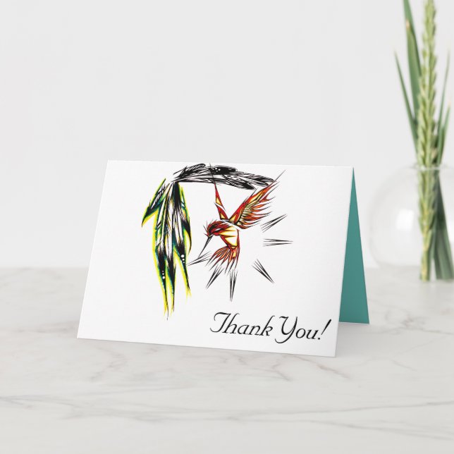 Grußkarte Hummingbird Karte (Vorderseite)