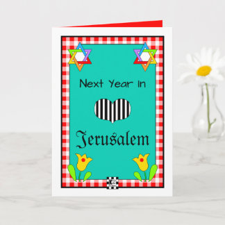 Grußkarte im nächsten Jahr in Jerusalem Karte