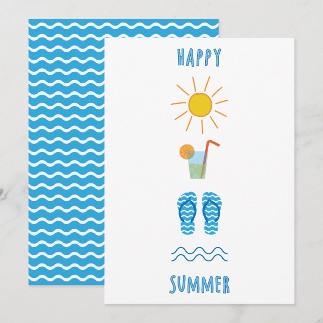 Grußkarte im Sommer Karte (Vorne/Hinten)