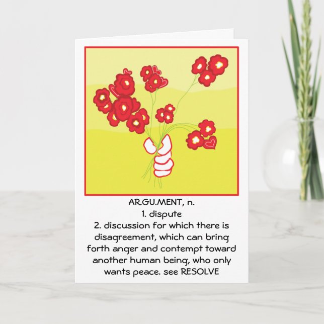 Grußkarte "I'M SORRY" Karte (Vorderseite)