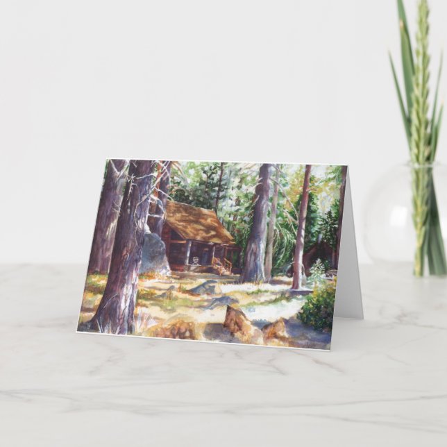 Grußkarte Lake Tahoe Cabin 7" x 5" Karte (Vorderseite)