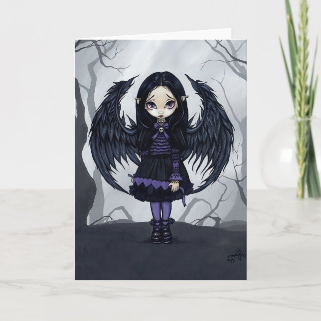 Grußkarte "Lila Papierherz" Karte (Vorderseite)