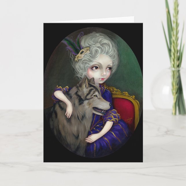 Grußkarte "Loup-Garou: Le Portrait" Karte (Vorderseite)