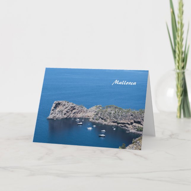 Grußkarte Mallorca Karte (Vorderseite)