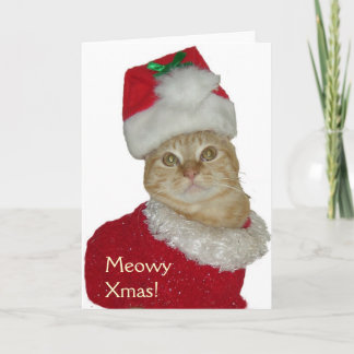 Grußkarte "Meowy Xmas" Feiertagskarte