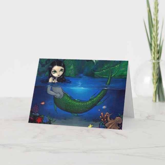 Grußkarte "Mermaid in your Grotto" Karte (Vorderseite)