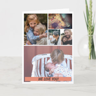 Grußkarte mit 5 Fotos und Text Karte