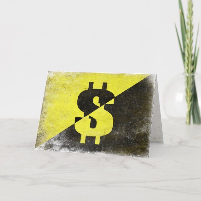 Grußkarte mit Cooler anarcho-kapitalistischer Flag Karte (Vorderseite)