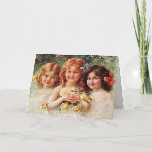 Grußkarte mit Emile Vernon-Malerei Karte (Vorderseite)